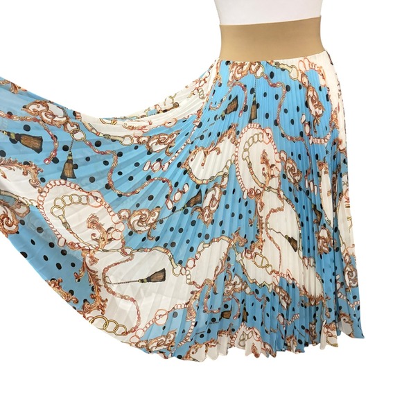 Loyd Ford Dresses & Skirts - Loyd/Ford LA*SKRTS Pleated Chiffon Midi Skirt Size 1 (SM) Designer Luxury Chain